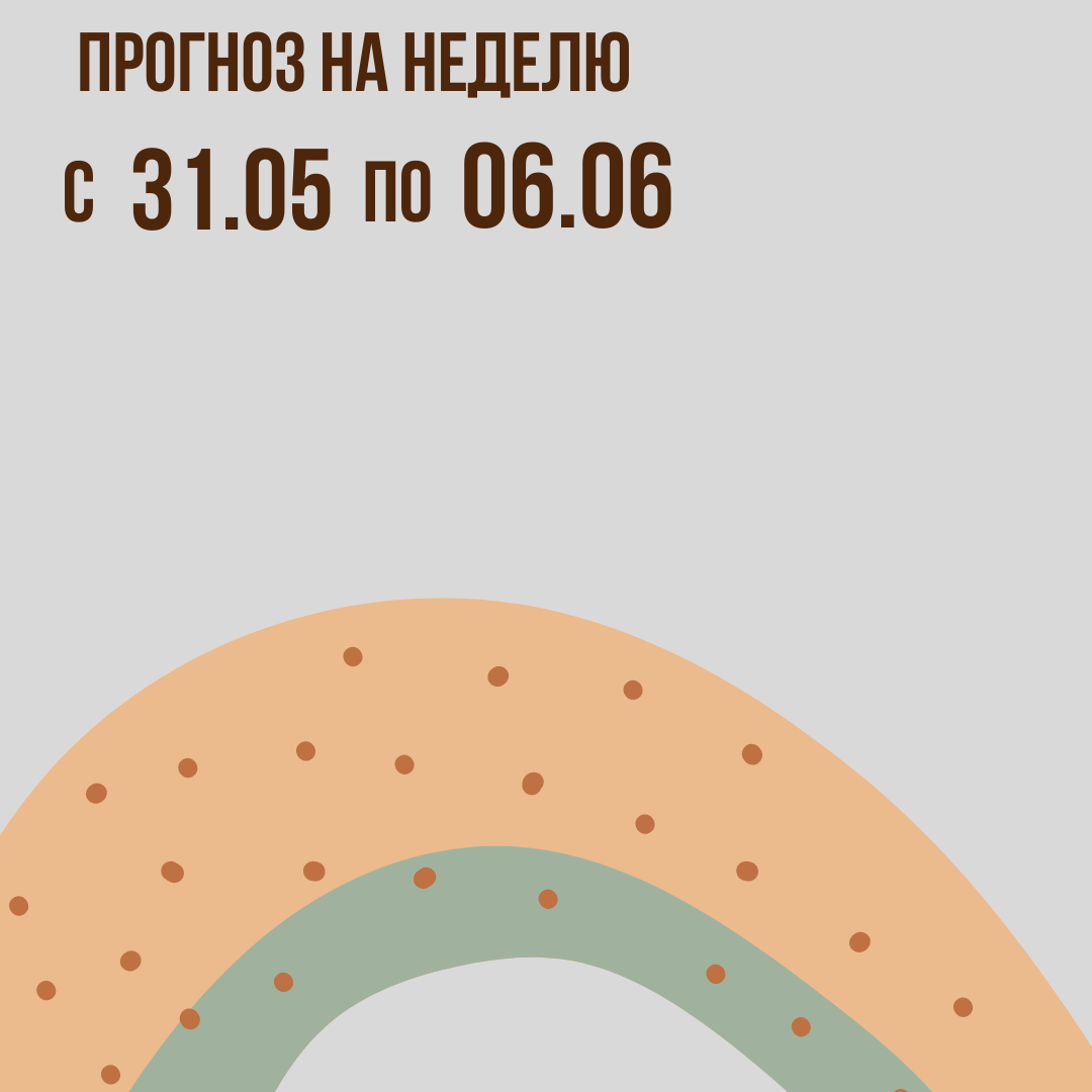 Прогноз на неделю с 31 мая по 06 июня