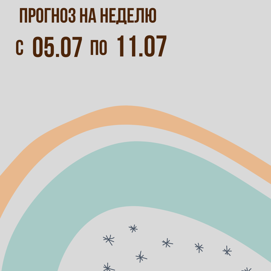 Прогноз на неделю с 5 по 11 июля