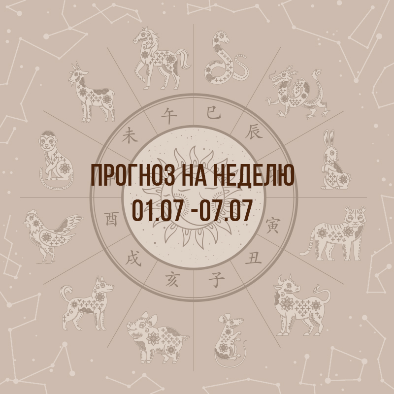 Прогноз на неделю с 1 по 7 июля