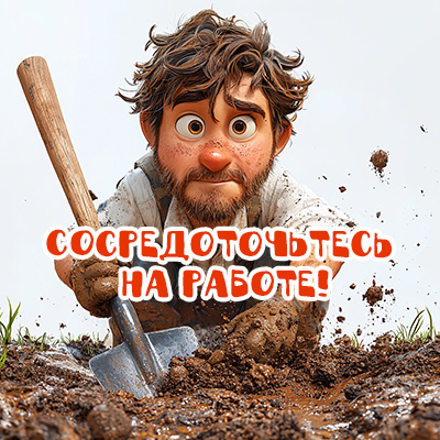 сосредоточиться на работе