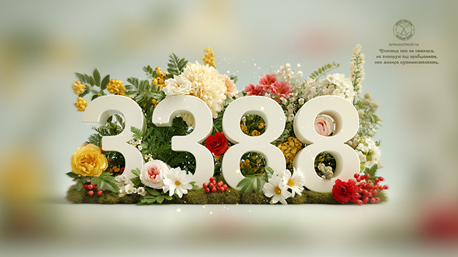 Обои для компьютера или телефона со счастливым числом месяца 3388